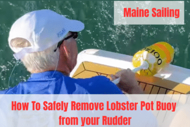 Removing Lobster Buoy from boat rudder
